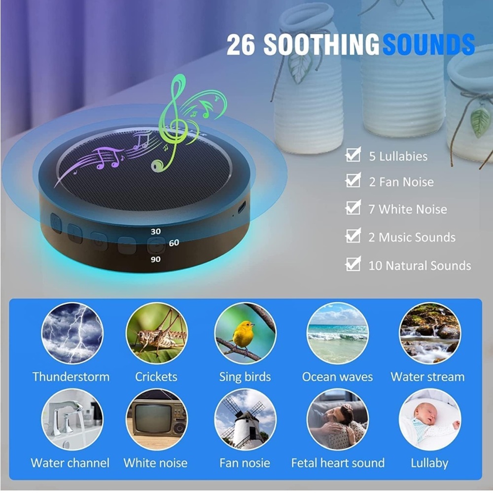 Portable mini white noise machine